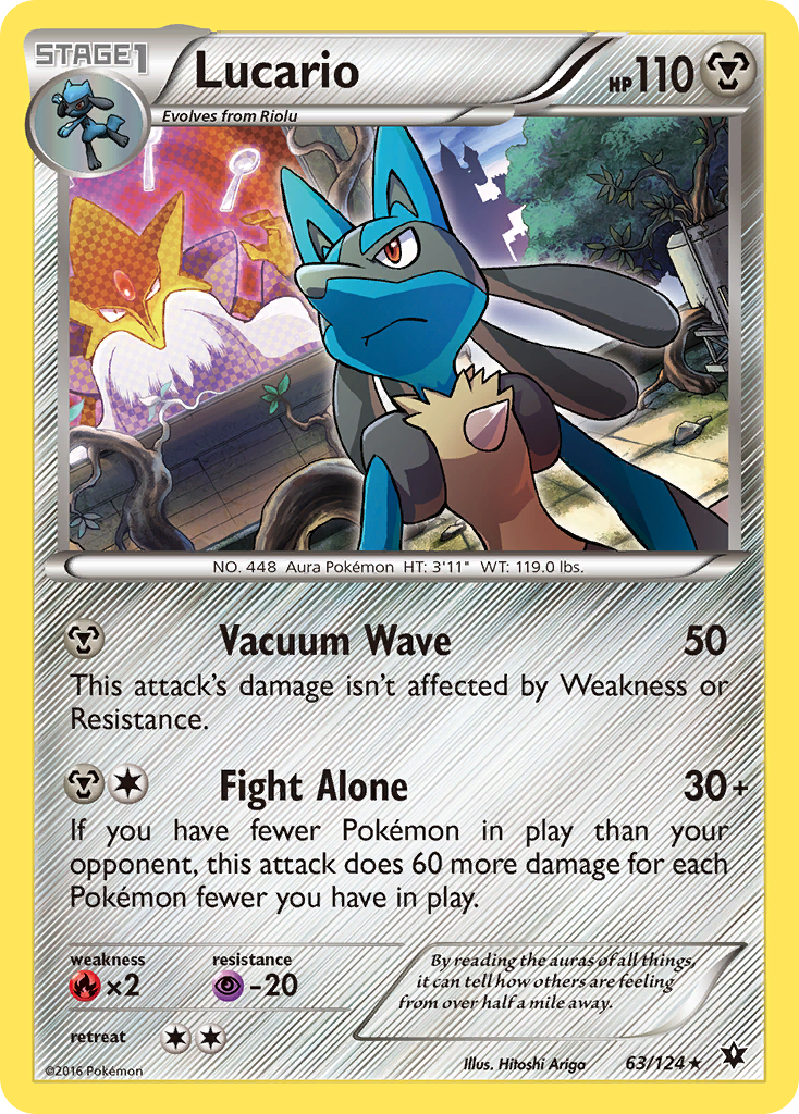 Lucario (63/124) (Cosmos Holo) [XY: Fates Collide] | Mega City Incorporated