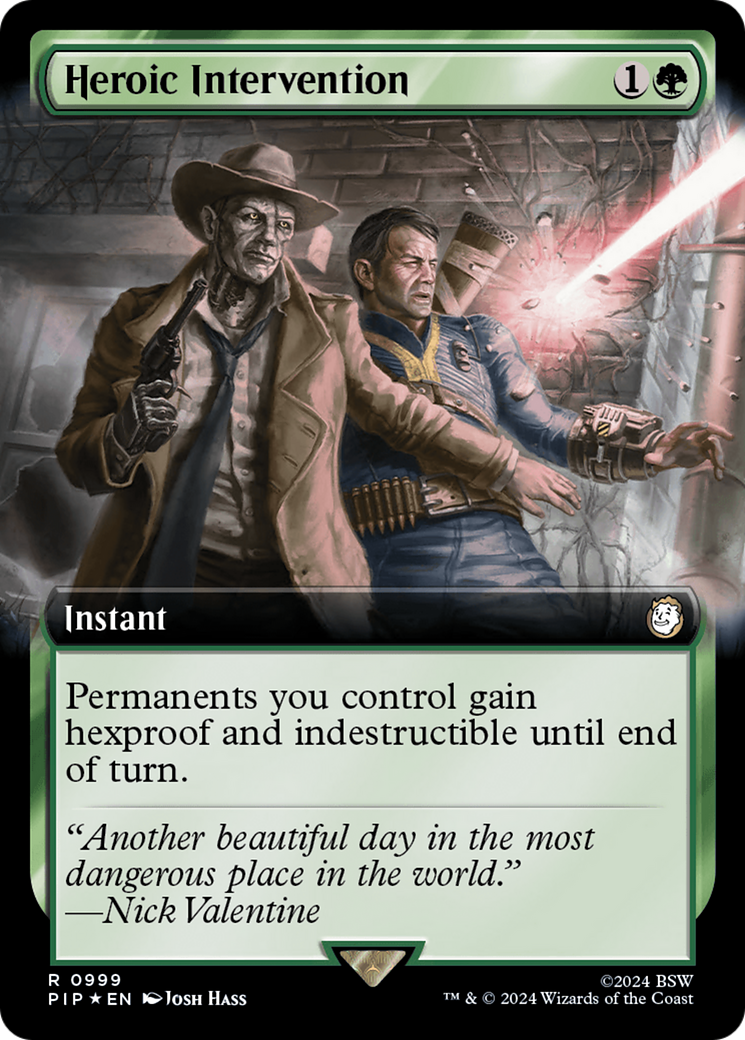 Heroic Intervention (Extended Art) (Surge Foil) [Fallout] | Mega City Incorporated