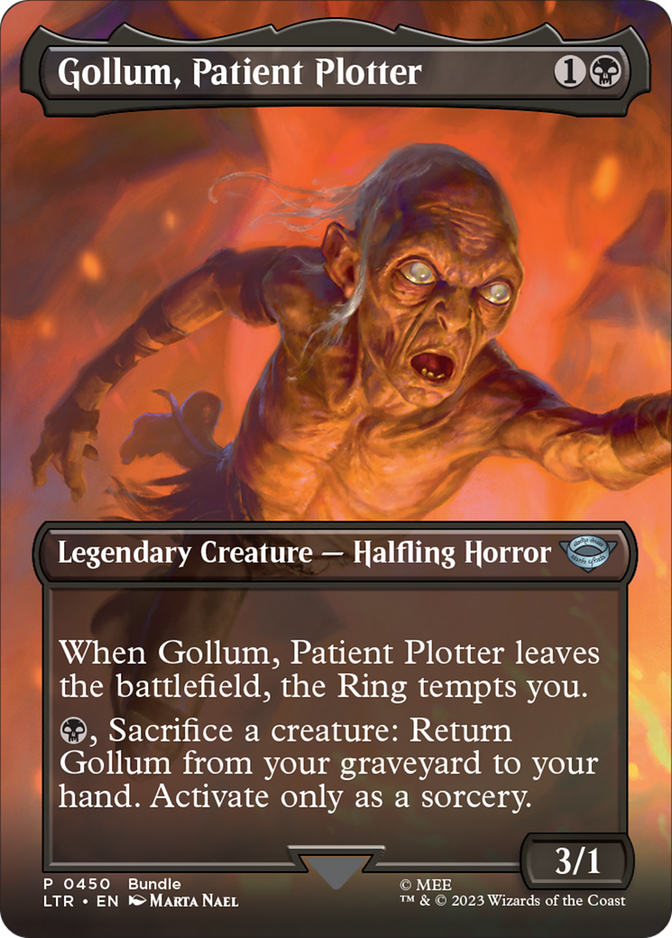 Gollum, Patient Plotter (Borderless Alternate Art) [The Lord of the Rings: Tales of Middle-Earth] | Mega City Incorporated