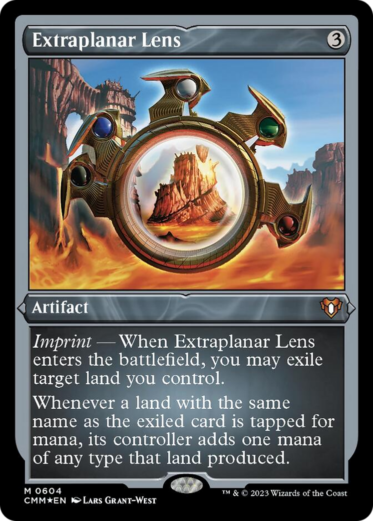 Extraplanar Lens (Foil Etched) [Commander Masters] | Mega City Incorporated