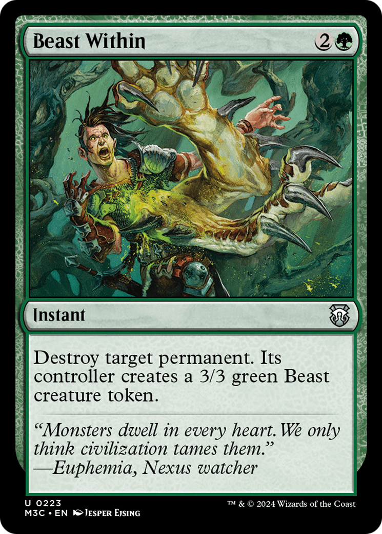 Beast Within (Ripple Foil) [Modern Horizons 3 Commander] | Mega City Incorporated