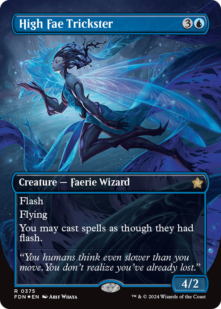 High Fae Trickster (Borderless) (Mana Foil) [Foundations] | Mega City Incorporated