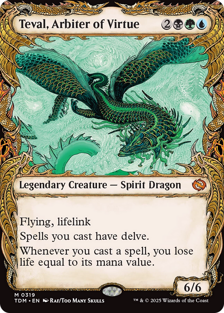 Teval, Arbiter of Virtue (Showcase) [Tarkir: Dragonstorm] | Mega City Incorporated