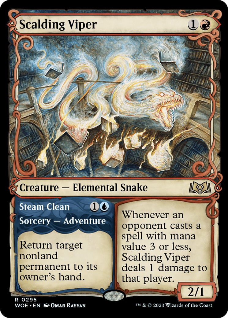 Scalding Viper // Steam Clean (Showcase) [Wilds of Eldraine] | Mega City Incorporated
