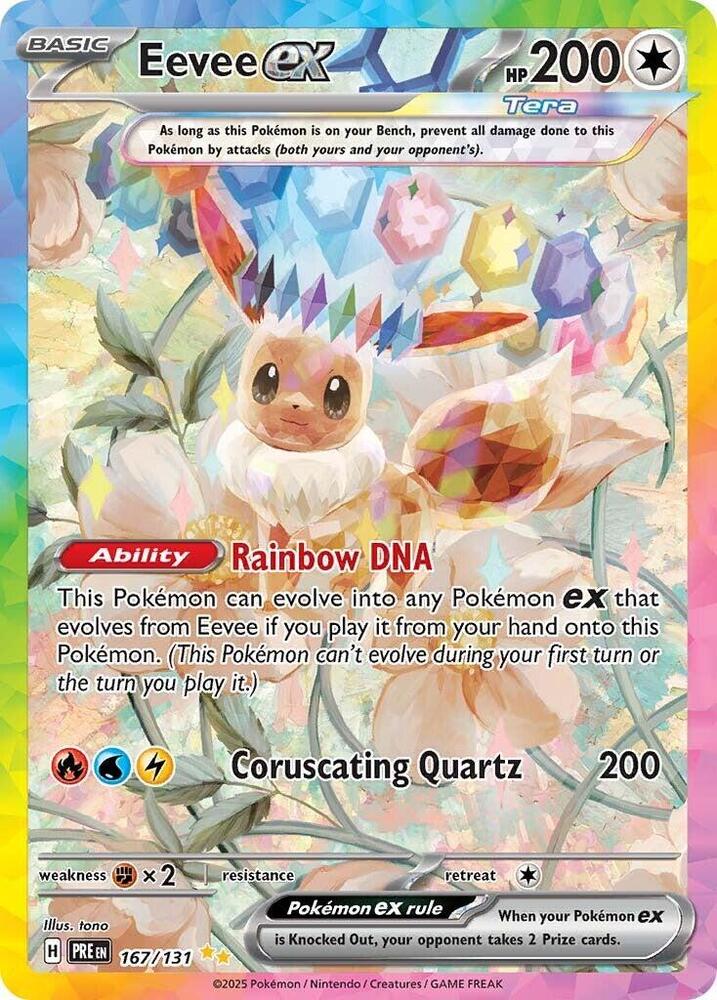 Eevee ex (167/131) [Scarlet & Violet: Prismatic Evolutions] | Mega City Incorporated