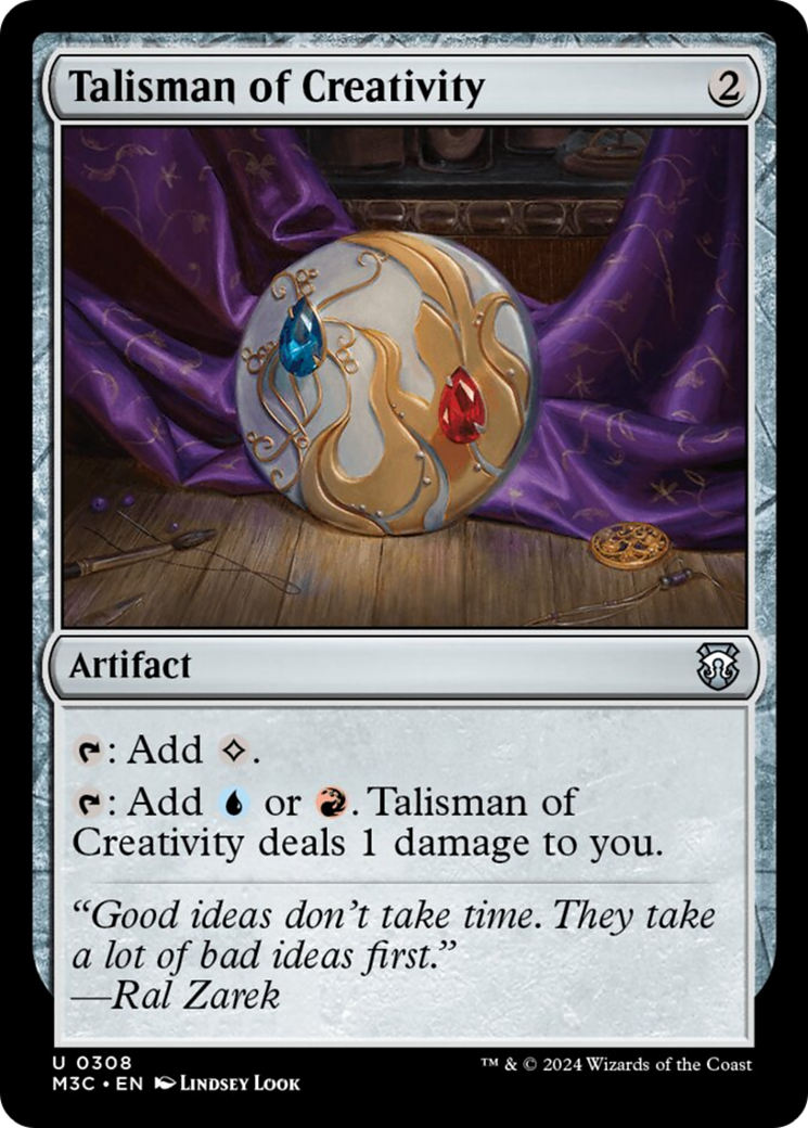 Talisman of Creativity (Ripple Foil) [Modern Horizons 3 Commander] | Mega City Incorporated