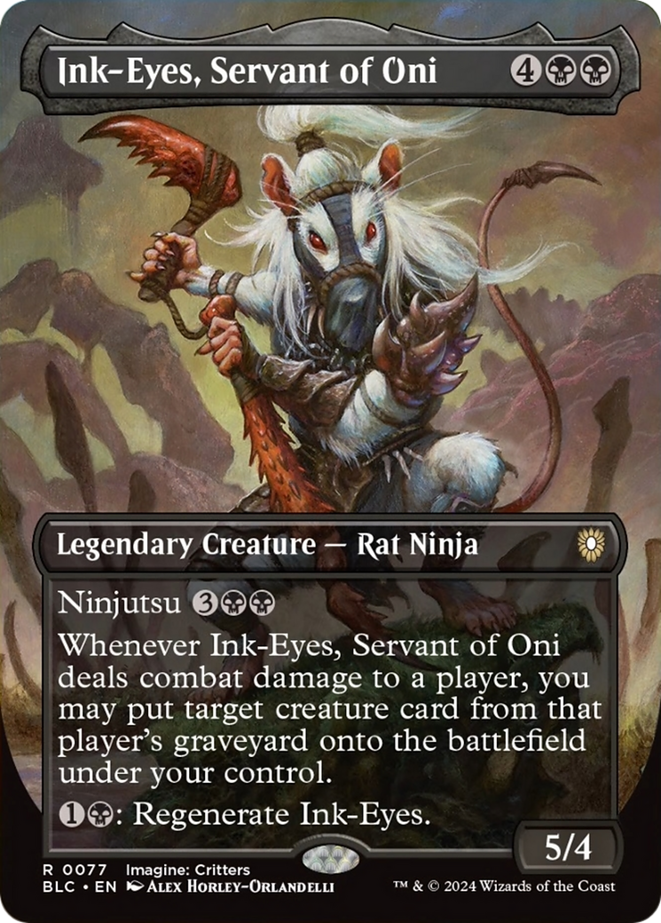 Ink-Eyes, Servant of Oni (Borderless) [Bloomburrow Commander] | Mega City Incorporated