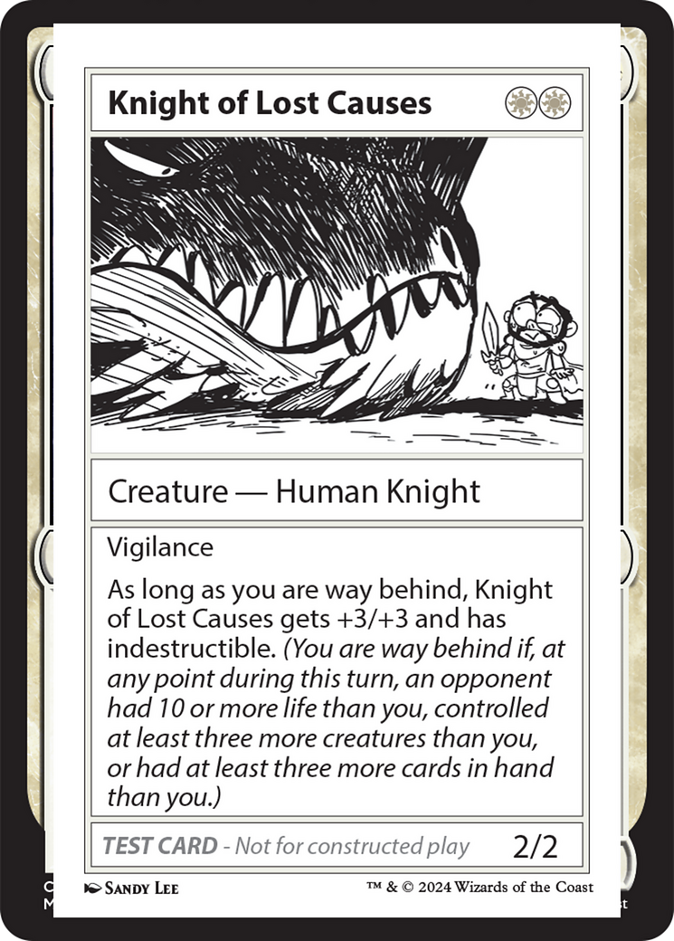 Knight of Lost Causes [Mystery Booster 2 Playtest Cards] | Mega City Incorporated