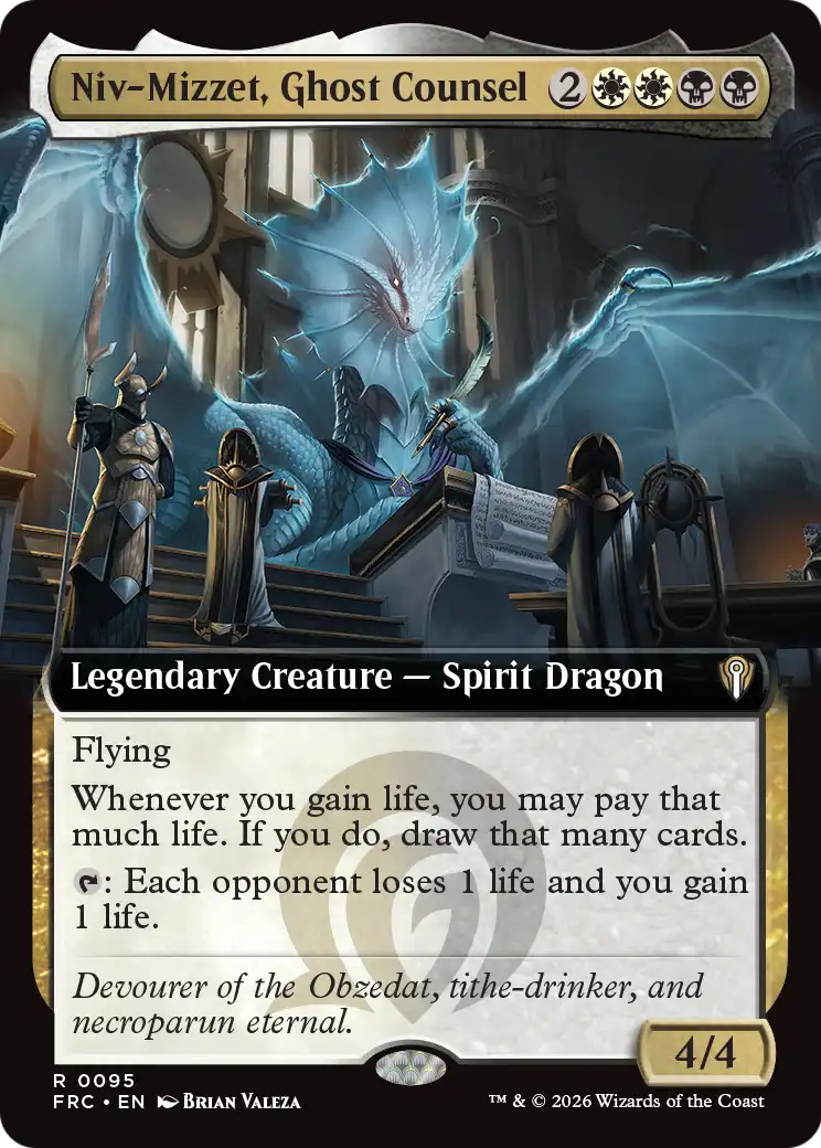 Niv-Mizzet, Ghost Counsel (Extended Art) [Reality Fracture Commander] | Mega City Incorporated
