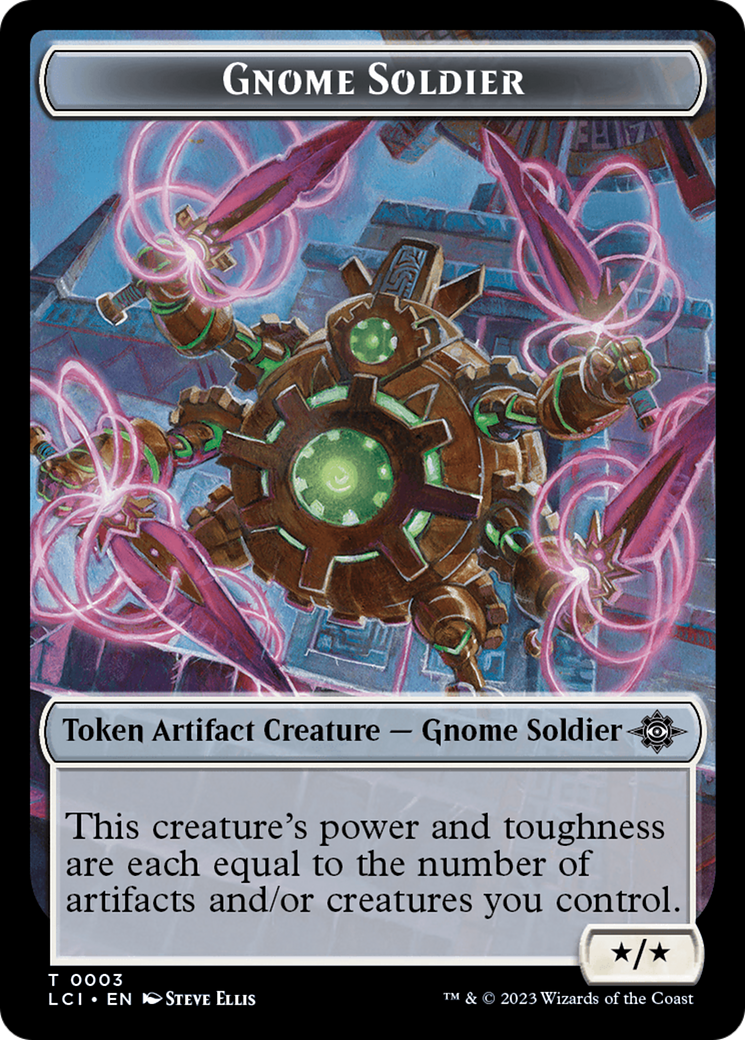 Gnome // Gnome Soldier Double-Sided Token [The Lost Caverns of Ixalan Tokens] | Mega City Incorporated