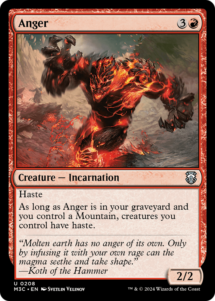 Anger (Ripple Foil) [Modern Horizons 3 Commander] | Mega City Incorporated