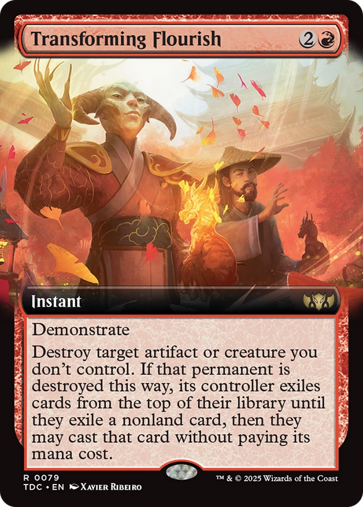 Transforming Flourish (Extended Art) [Tarkir: Dragonstorm Commander] | Mega City Incorporated