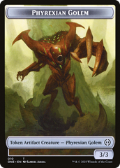 Phyrexian Mite Token (012) // Phyrexian Golem Double-Sided Token [Phyrexia: All Will Be One Tokens] | Mega City Incorporated