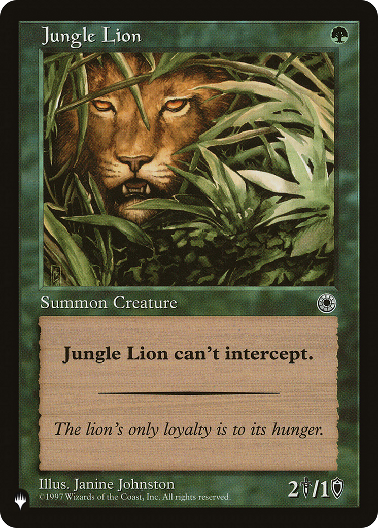 Jungle Lion [The List] | Mega City Incorporated