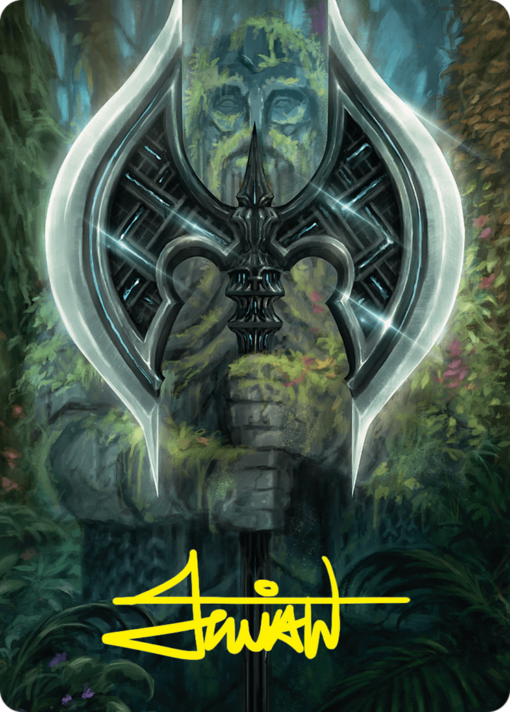 Leyline Axe Art Card (49/54) (Gold-Stamped Signature) [Foundations Art Series] | Mega City Incorporated