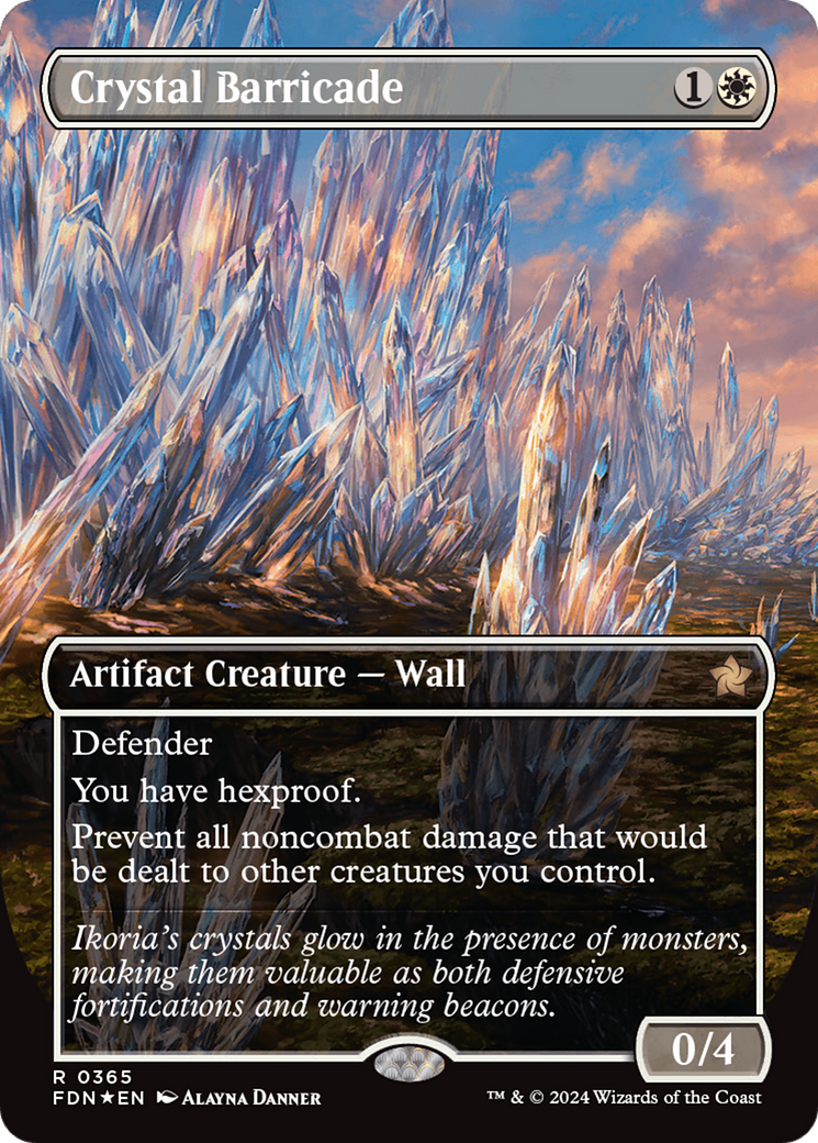 Crystal Barricade (Borderless) (Mana Foil) [Foundations] | Mega City Incorporated