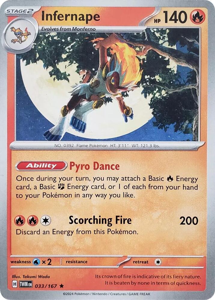 Infernape (033/167) (Theme Deck Exclusive) [Scarlet & Violet: Twilight Masquerade] | Mega City Incorporated