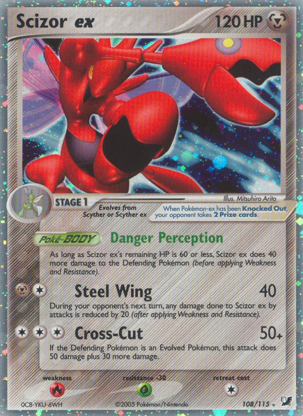 Scizor ex (108/115) [EX: Unseen Forces] | Mega City Incorporated