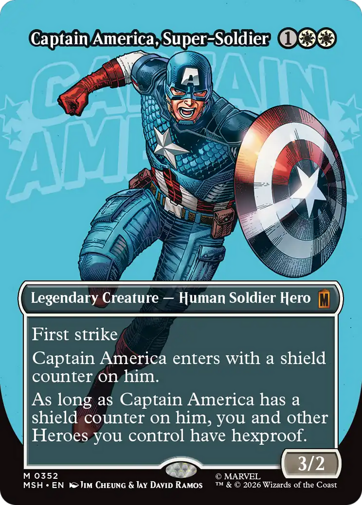 Captain America, Super-Soldier (Borderless) (0352) [Marvel Super Heroes] | Mega City Incorporated