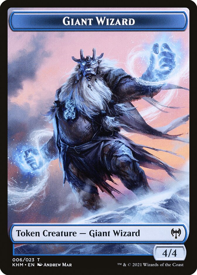 Dwarf Berserker // Giant Wizard Double-Sided Token [Kaldheim Tokens] | Mega City Incorporated