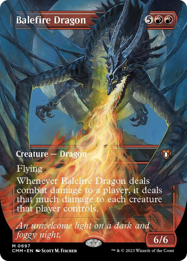 Balefire Dragon (Borderless Alternate Art) [Commander Masters] | Mega City Incorporated