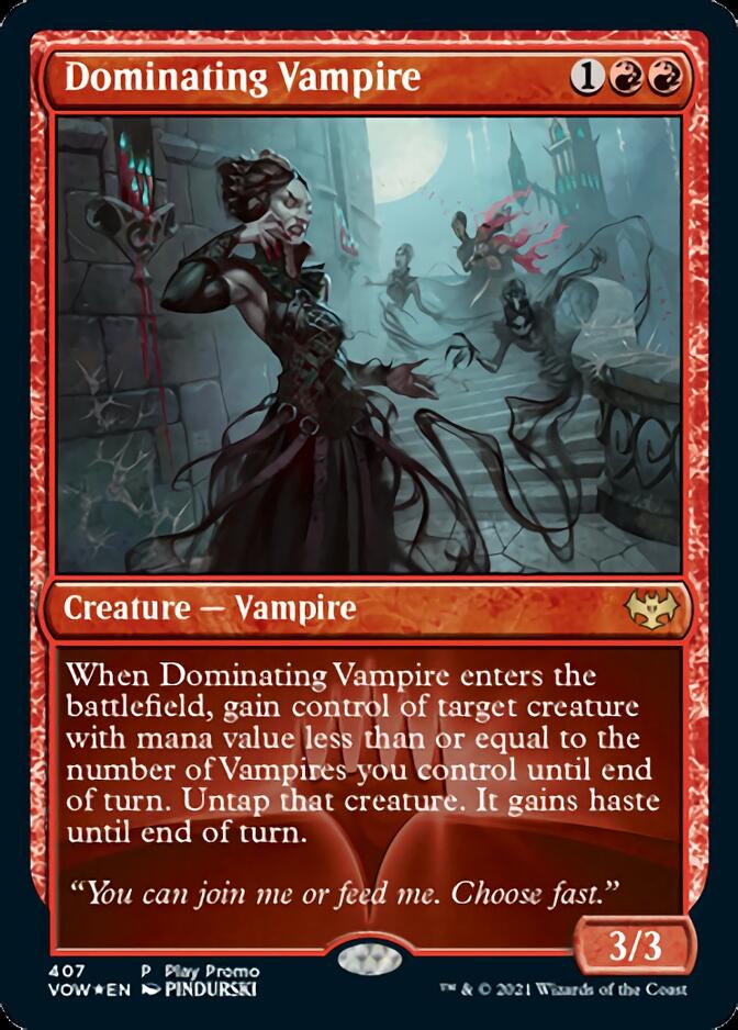 Dominating Vampire (Play Promo) [Innistrad: Crimson Vow Promos] | Mega City Incorporated