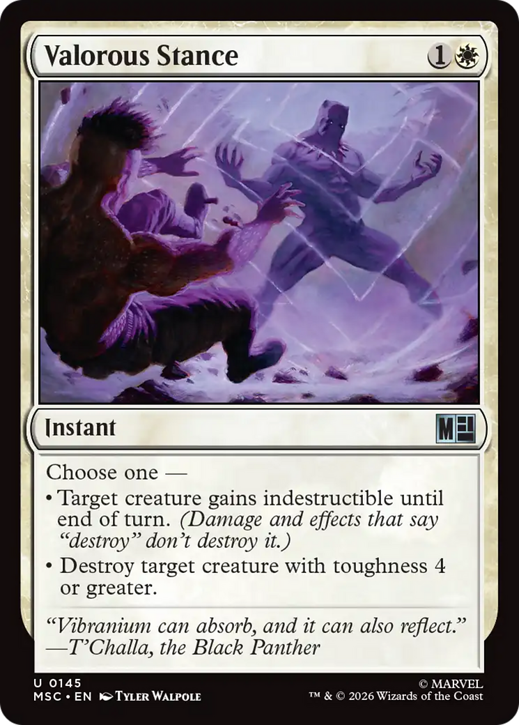 Valorous Stance (Surge Foil) [Marvel Super Heroes Commander] | Mega City Incorporated