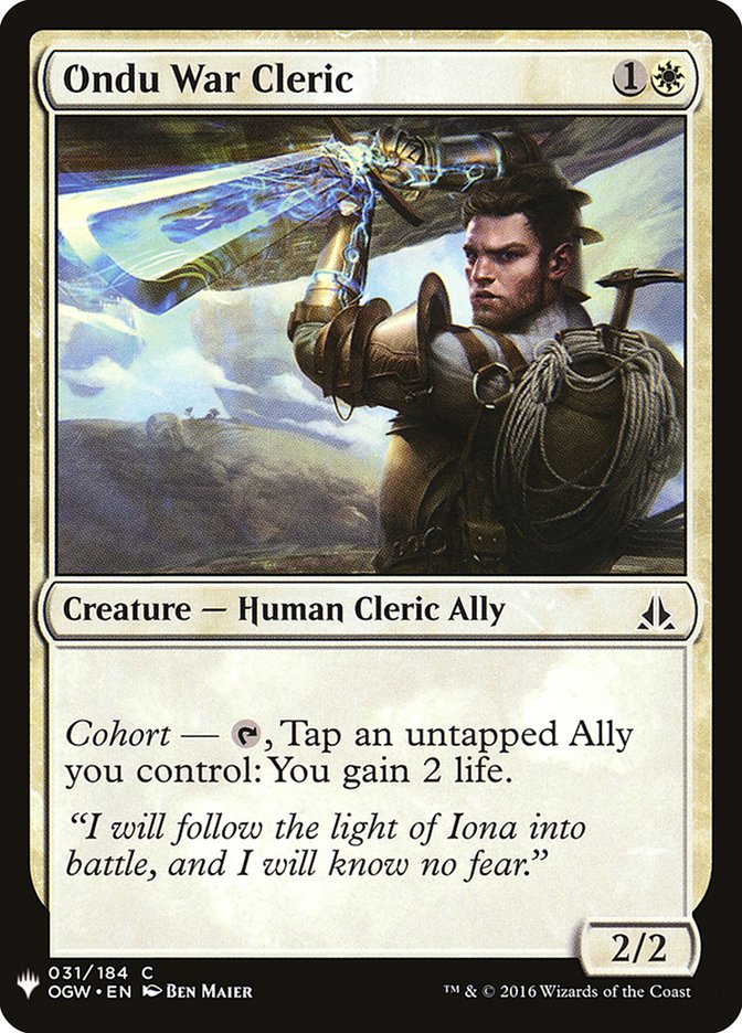 Ondu War Cleric [Mystery Booster] | Mega City Incorporated