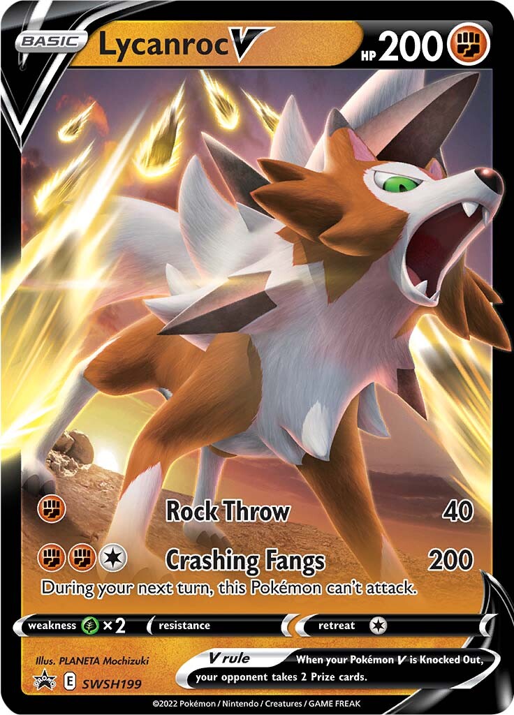 Lycanroc V (SWSH199) [Sword & Shield: Black Star Promos] | Mega City Incorporated