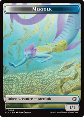 Merfolk // Worm Double-Sided Token [Lorwyn Eclipsed Tokens] | Mega City Incorporated