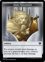 Ajani Steadfast Emblem // Wizard Double-Sided Token [Commander Masters Tokens] | Mega City Incorporated