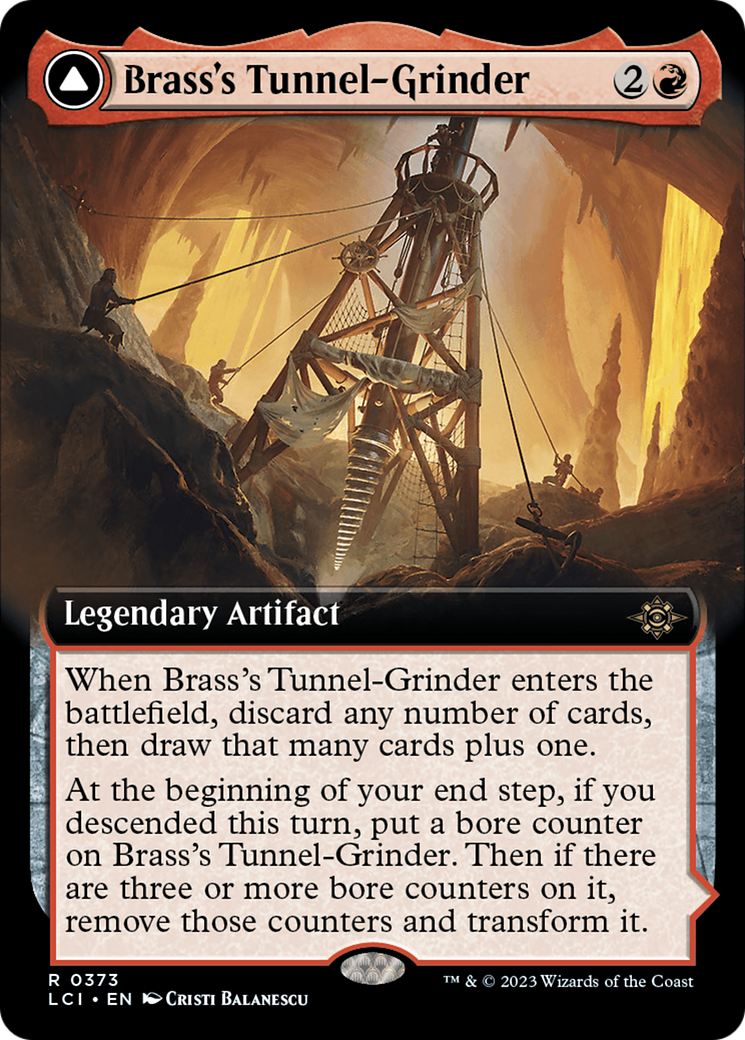 Brass's Tunnel-Grinder // Tecutlan, The Searing Rift (Extended Art) [The Lost Caverns of Ixalan] | Mega City Incorporated