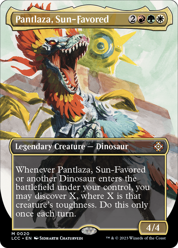 Pantlaza, Sun-Favored (Borderless) [The Lost Caverns of Ixalan Commander] | Mega City Incorporated
