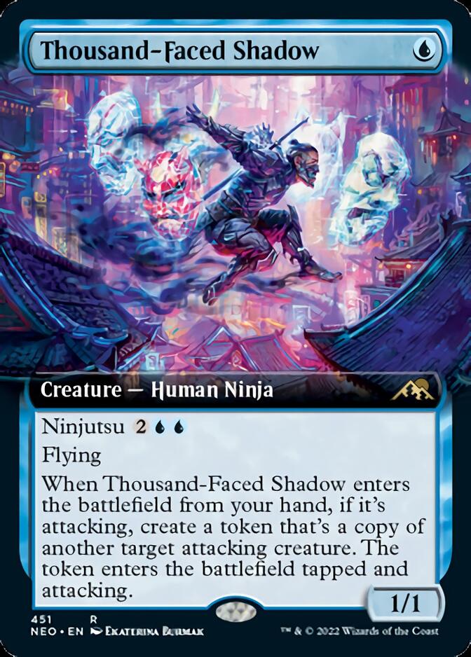 Thousand-Faced Shadow (Extended Art) [Kamigawa: Neon Dynasty] | Mega City Incorporated