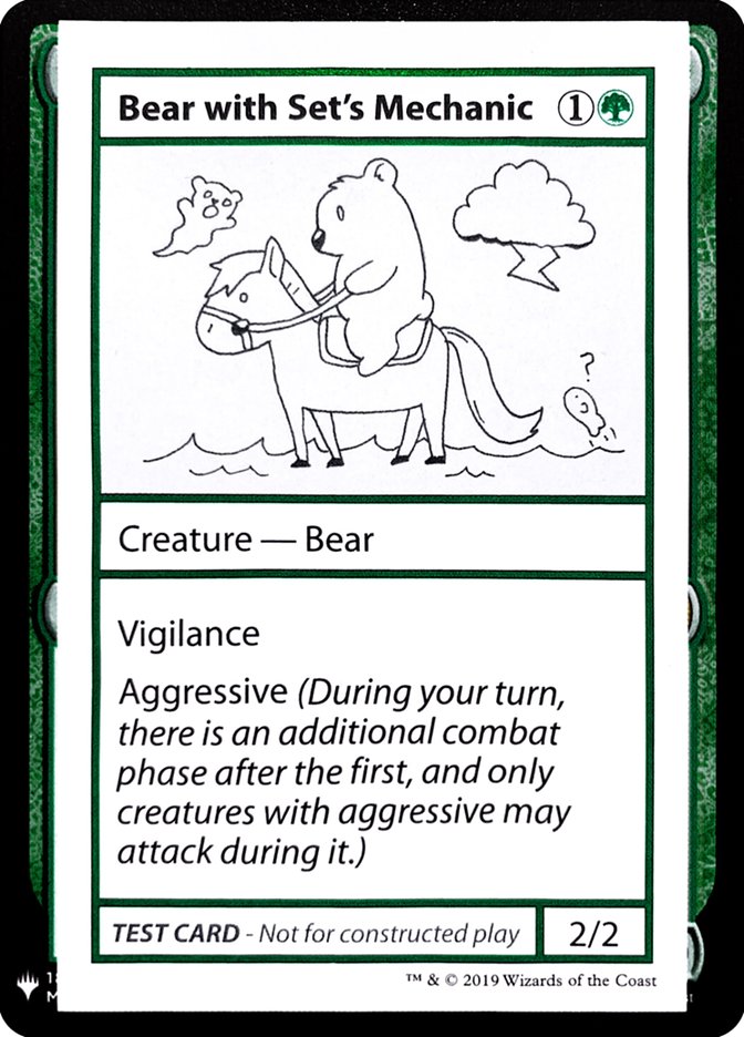 Bear with Set's Mechanic [Mystery Booster Playtest Cards] | Mega City Incorporated