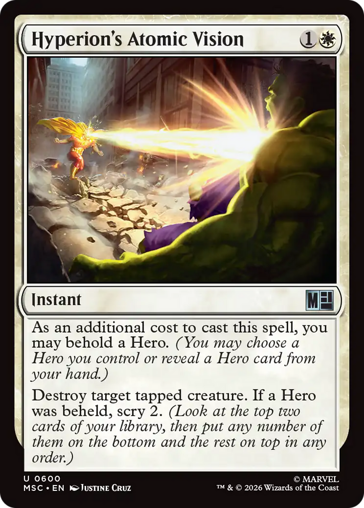 Hyperion's Atomic Vision [Marvel Super Heroes Commander] | Mega City Incorporated