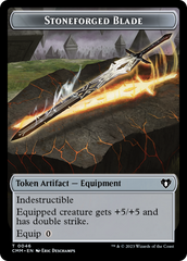 Saproling // Stoneforged Blade Double-Sided Token [Commander Masters Tokens] | Mega City Incorporated