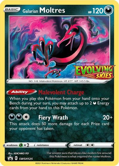 Galarian Moltres (SWSH125) (Prerelease Promo) [Sword & Shield: Black Star Promos] | Mega City Incorporated