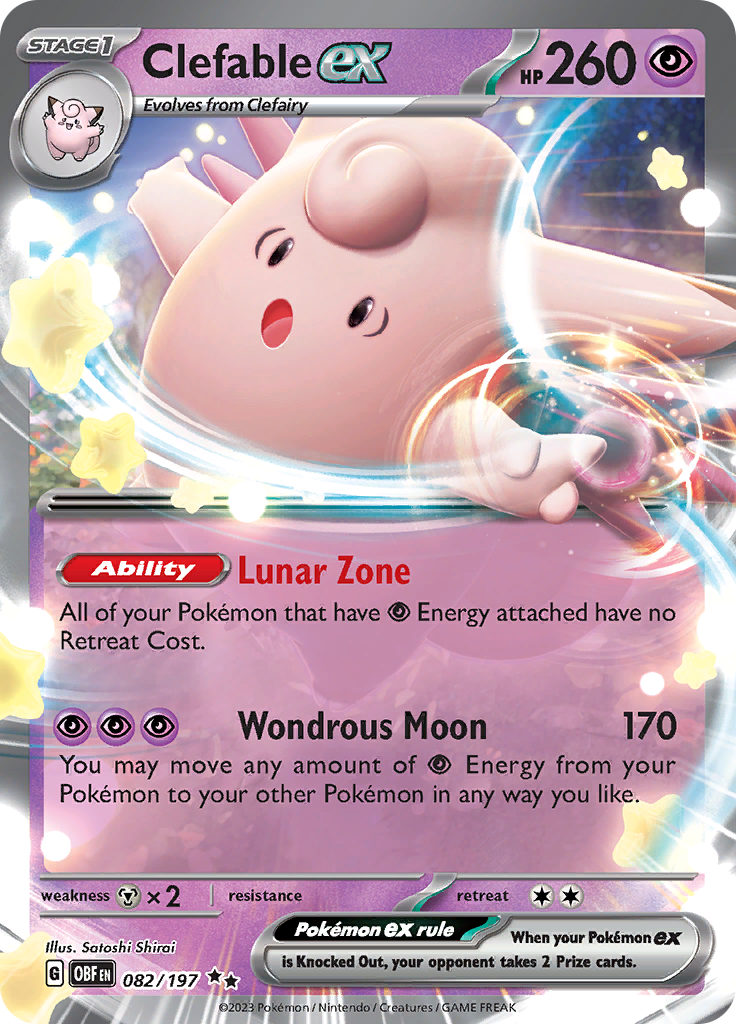 Clefable ex (082/197) [Scarlet & Violet: Obsidian Flames] | Mega City Incorporated