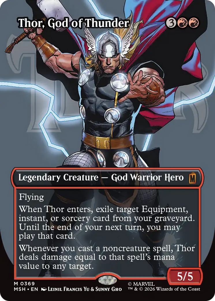 Thor, God of Thunder (Borderless) (0369) [Marvel Super Heroes] | Mega City Incorporated
