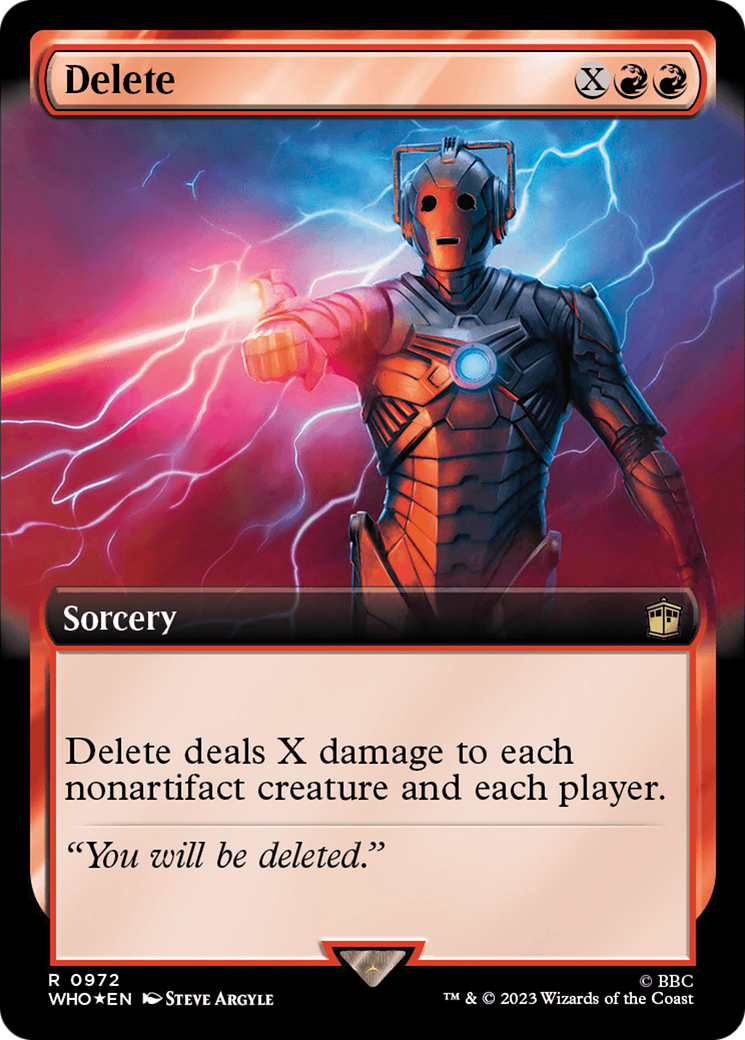 Delete (Extended Art) (Surge Foil) [Doctor Who] | Mega City Incorporated