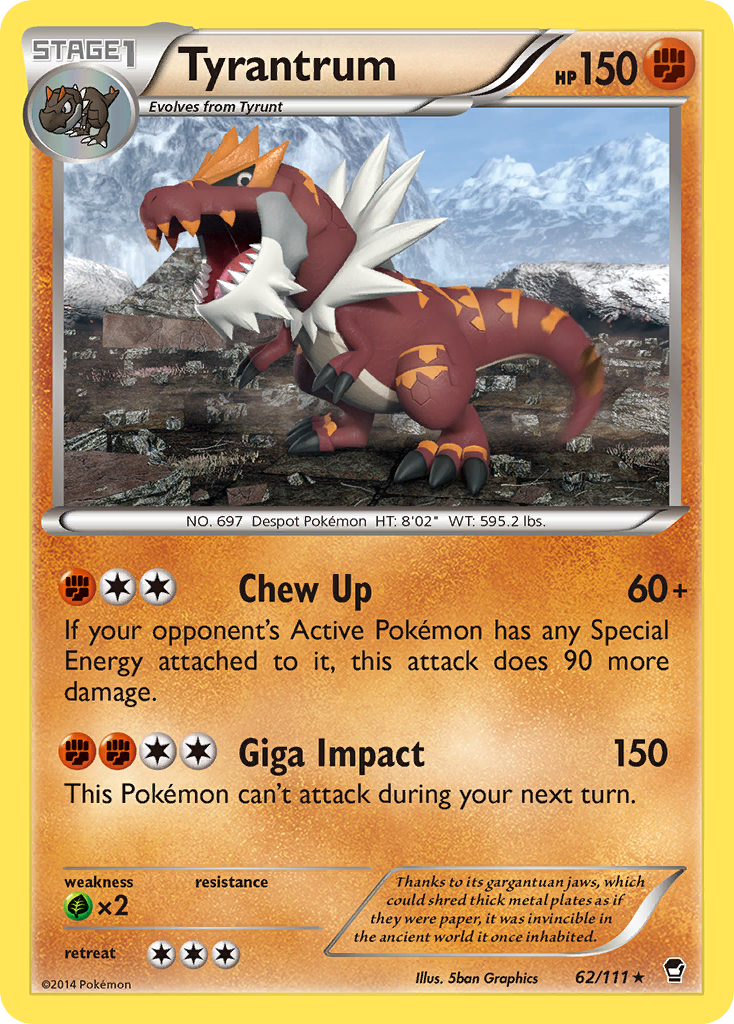 Tyrantrum (62/111) [XY: Furious Fists] | Mega City Incorporated