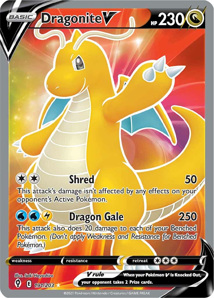 Dragonite V (191/203) [Sword & Shield: Evolving Skies] | Mega City Incorporated