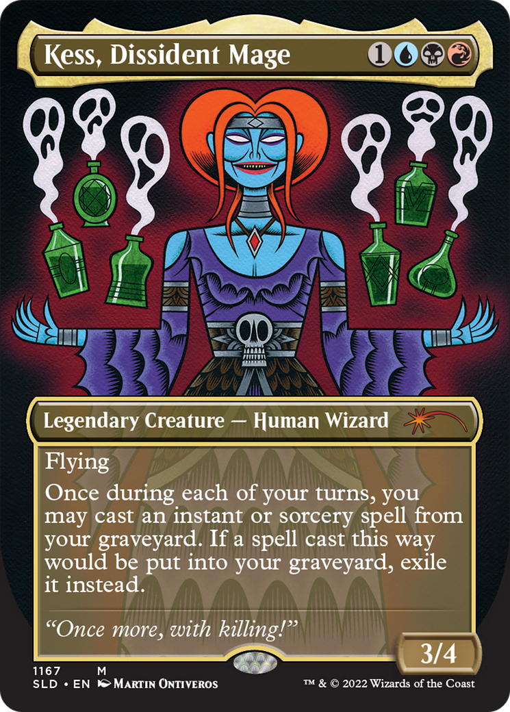 Kess, Dissident Mage (Borderless) [Secret Lair Drop Series] | Mega City Incorporated