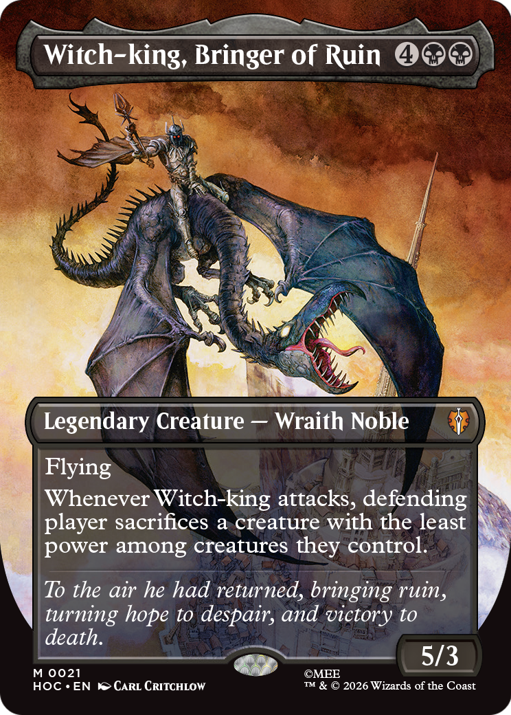 Witch-king, Bringer of Ruin (Borderless) [The Hobbit: Eternal-Legal] | Mega City Incorporated
