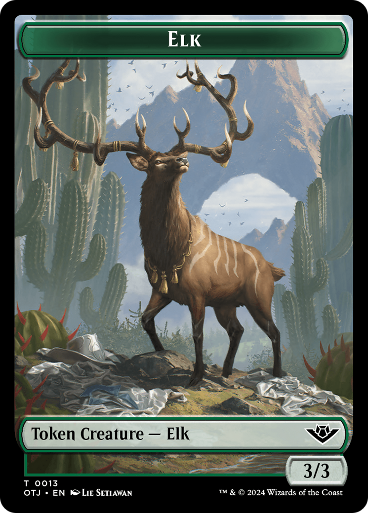 Elk // Plot Double-Sided Token [Outlaws of Thunder Junction Tokens] | Mega City Incorporated