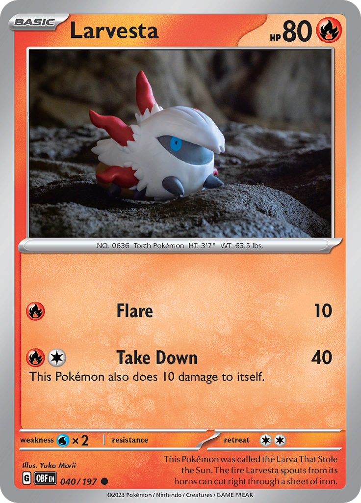 Larvesta (040/197) [Scarlet & Violet: Obsidian Flames] | Mega City Incorporated