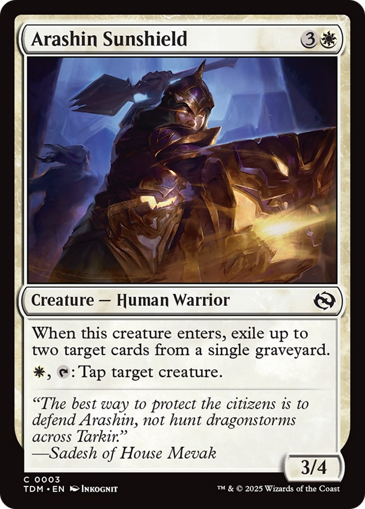 Arashin Sunshield [Tarkir: Dragonstorm] | Mega City Incorporated