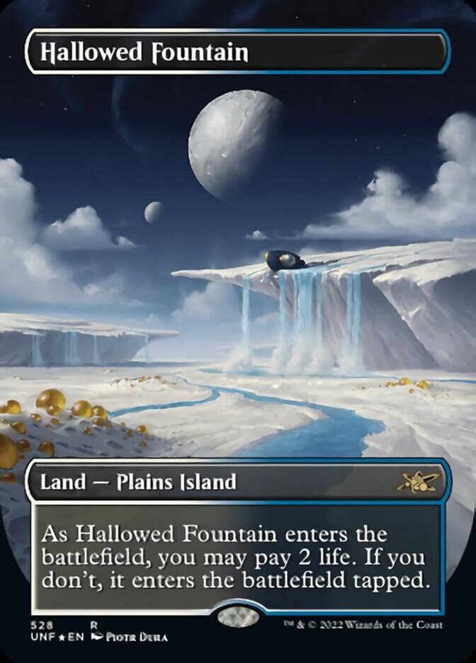 Hallowed Fountain (Borderless) (Galaxy Foil) [Unfinity] | Mega City Incorporated