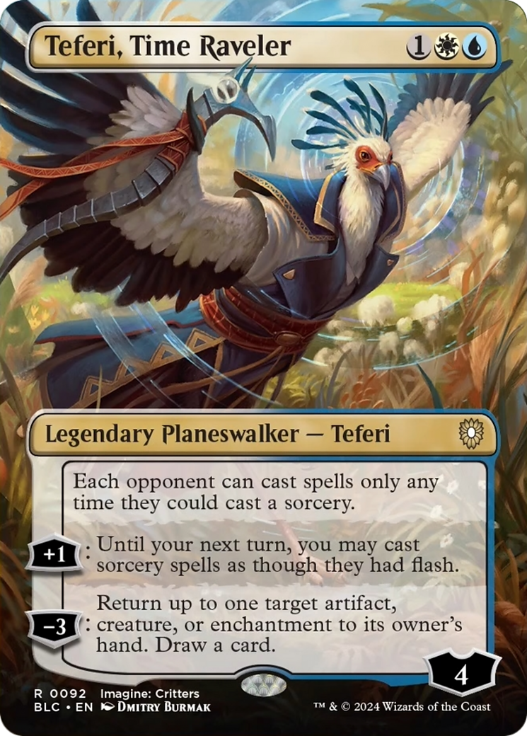 Teferi, Time Raveler (Borderless) [Bloomburrow Commander] | Mega City Incorporated